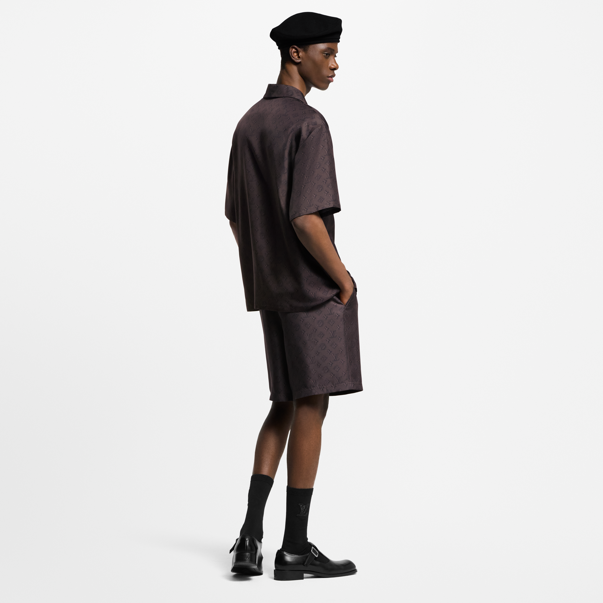 Printed Monogram Short-Sleeved Silk Shirt  in Men's Ready-to-Wear Shirts collections by Louis Vuitton (Product zoom)